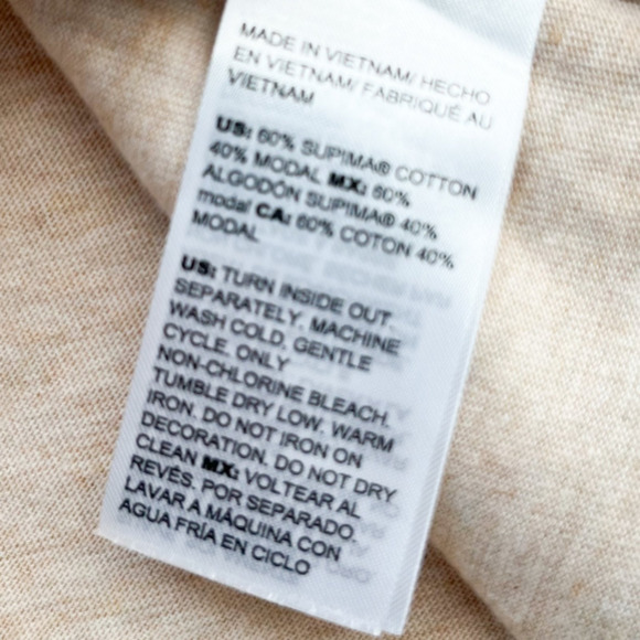 Chico's Tan Tropical Floral Metallic Short Sleeve Tee Top Womens Small - Picture 7 of 9